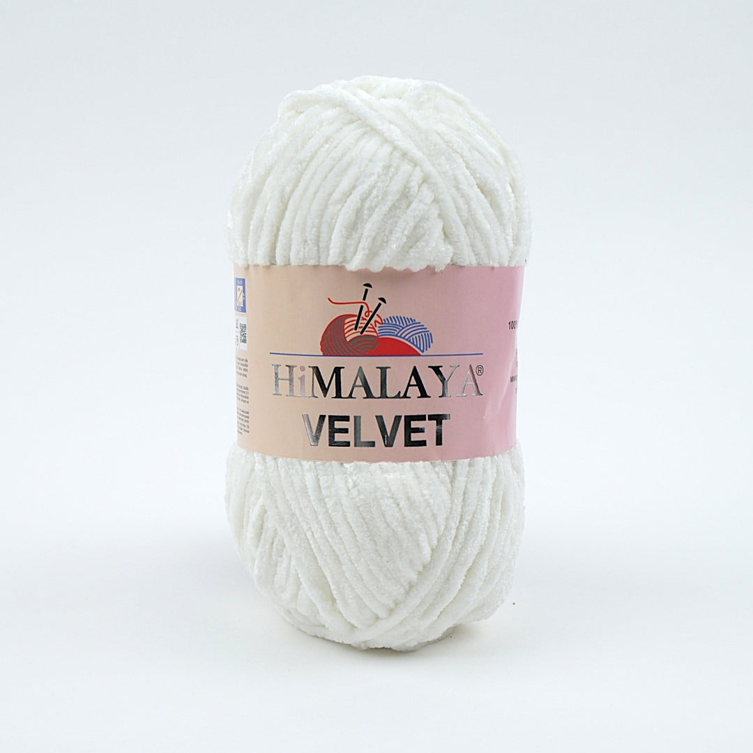 himalaya-velvet-chenille-yarn-ecru-90063_1080x هيمالايا فيلفيت- أبيض (90063) - الصورة 1